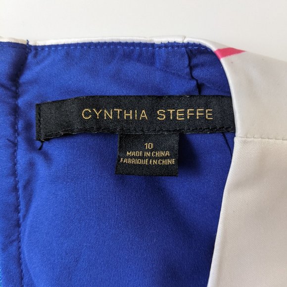 Cynthia Steffe Classic Summery Lined Dress with Zipper Size 10 - Picture 14 of 17